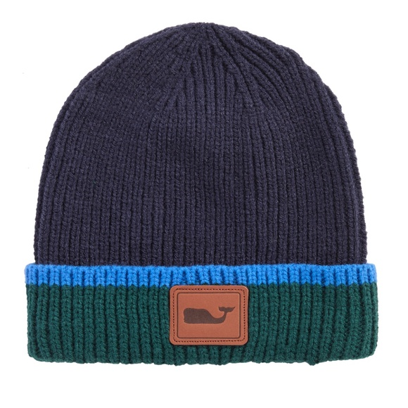 Vineyard Vines Boys' Colorblock Rib Knit Cuff Beanie - Picture 1 of 1